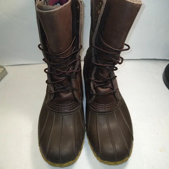LL Bean Maine Hunting Shoe Gore-Tex Thinsulate Leather Duck Boots Men’s sz 7 - Picture 3 of 13